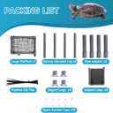SKARUS Large Standing Turtle Basking Platform with Ramp(6.49"-15.16" H), 10.8" 8.6" Turtles Docks Aquatic Resting Area, DIY Turtle Tank Accessories for 2055 Gallon Tanks
