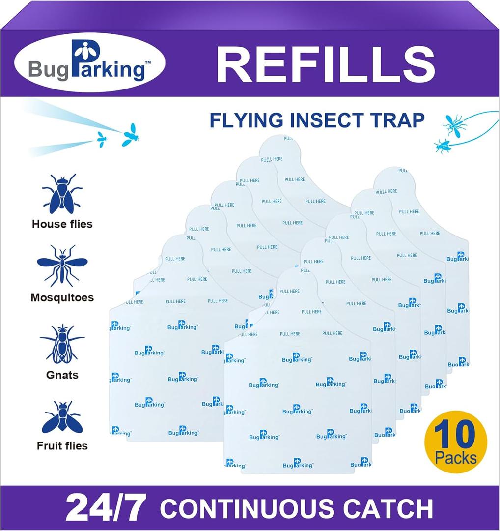 10 Pack Flying Insect Trap Refill Compatible with Bug Parking BP001
