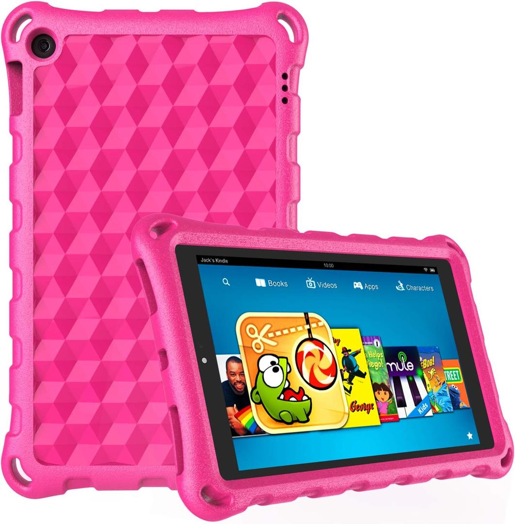 DiHines Lightweight Kids Shockproof Case Cover for Amazon Fire 7 Tablet (7th/9th Gen)