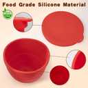 Silicone Liners for KitchenAid 5 Qt Tilt - Head Stand Mixer - Odorless, Thicker, Heat/Cold - Resistant & Non - Stick, Set of 3 with Lids