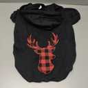 Dog Hoodie Sweater for Dogs Pet Clothes Buffalo Plaid Dog Hooded Sweatshirt Warm and Soft Breathable Cozy(Reindeer&L)