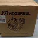 100 FT x 1/2" Retractable Garden Hose Reel by HOZEREEL, Decorative Outdoor Garden Hose Reels - Automatic Self Retract Wall Mount Hose Reel Enclosed Storage, Any Length Lock, 10 Pattern Nozzle Black