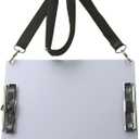 Banjiang Metal Double Clips Clipboard for Working While Walking with Shoulder Straps,A4/Letter 8.5 "X11 Aluminum Clipboard with Pen Holder