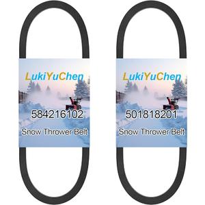 LukiYuChen 584216102 & 501818201 Snowblowers Auger Drive Belt Set for HusqVarna ST224 227P