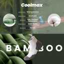 Wildarms Coolmax Bamboo Viscose Compression Running Socks for Men 3 Pairs Athletic Anti Blister Socks Cushioned Ankle Socks 8-10
