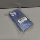 Qviskteme for iPhone 15 Pro Case for Women Cute,Clear Glitter with [1 x Tempered Glass Screen Protector] Slim Phone Cases Shockproof Bumper Protective Soft Silicone Thin Cover Case 6.1" Blue Titanium