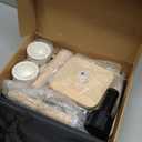 2-in-1 Drive-Thru Tray: Car Food Tray, Wood Car Trays for Eating in Parked Car, Car Desk for Laptop, Car Cup Holder Tray for Road Trip, Taxi, RVs, Truck Drivers