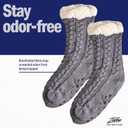 LUTHER PIKE SEATTLE Slipper Socks for Women - Warm, Cozy Socks w/Grippers (Blue), One Size