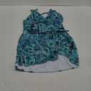 Tempt Me Women One Piece Swimdress Swimsuits - Tummy Control Skirted Swim Dress Bathing Suit with Skirt V Neck Tie Knot (Blue Paisley) Medium