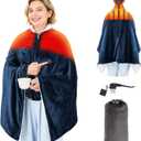 Heated Blanket Battery Operated,Cordless USB Heated Shawl,Outdoor Portable Electric Blanket,USB Heated Throw 3 Heating Levels(Navy)
