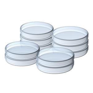 10 Pack Sterile Thick Plastic Petri Dishes with Lid, 90mm Dia x 15mm Deep Clear 3 Vents Petri Dish for Lab Science Experiment