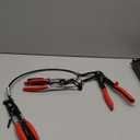 4PCS Long Reach Hose Clamp Pliers Tool Set - Flexible Wire Radiator Hose Clamp Remover for Automotive Coolant, Heater, Water Hose (8, Red)