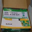 CGOLDENWALL Emergency Eye Wash Station Portable Eyewash Station Wall Mounted Eye Wash Kit, OSHA Approved Double 16.9oz Eye Wash Bottles for First Aid (EMPTY Bottles) (Basic Model)