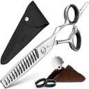 Fagaci Hair Thinning Scissors 6" with 440C Steel, Ultra Sharp & Superior Cuts Texturizing Shears, Extreme Durability Texturizing Scissors, Barber Thinning Shears, Hair Cutting for Women & Men