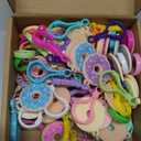 Jadive 48 Pcs Sweet Donut Party Favors Donut Keychain Sweet Doughnut Theme Birthday Party Supplies Pendant Ornament for Christmas Kids Boy Girl Gift Reward Goodie Bag Fillers, 12 Colors