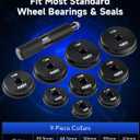 Orion Motor Tech Bearing Press Kit, 10pc Bearing Race and Seal Driver Set with Seal Driver and 9 Bearing Adapters, Seal Installer Bearing Driver Kit for Bearing Installation, with Blue Case