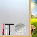 Frosted Glass Window Privacy Film Decorative with Tools, 2 Way Frosting Privacy Film for Glass Windows, Static Cling Tint for Home Anti-UV, 29.5" by 157.4"