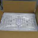 White Rectangle Lamp Shades Set of 2, 16"L x 8"W x 10"H, Large Replacement Lampshades for Table Lamps Floor Lamps, Natural Linen Bedside Lamp Shades, Spider, Harp Holders Included, Easy Assembly