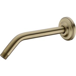 9 Inch Angled Shower Arm with Flange,Wall-Mounted Heavy Duty Stainless Steel, Shower Head Extension Extender Pipe Arm, For Fixed Bathroom Shower Head,Brushed Gold