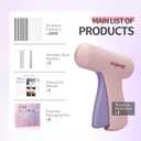 Stitch Gun for Clothes, Handheld Quick Clothing Fixer, Mini Sewing Kit, Tag Gun Includes 2 Needles, 1000 Black Fasteners & 1000 White Fasteners (Pink)