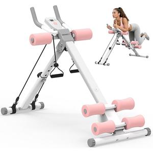 DERACY Ab Workout Machine Adjustable Ab Trainer Abdominal Trainer for Home Gym Foldable Ab Crunch Machine for Core 440 LBS