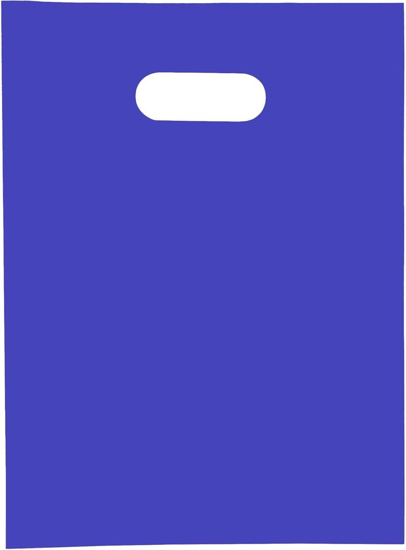 Choice Marts Merchandise Bags 100 Count Indigo Color 9" x 12" Bags 1.5 Mil Thick Glossy With Handles