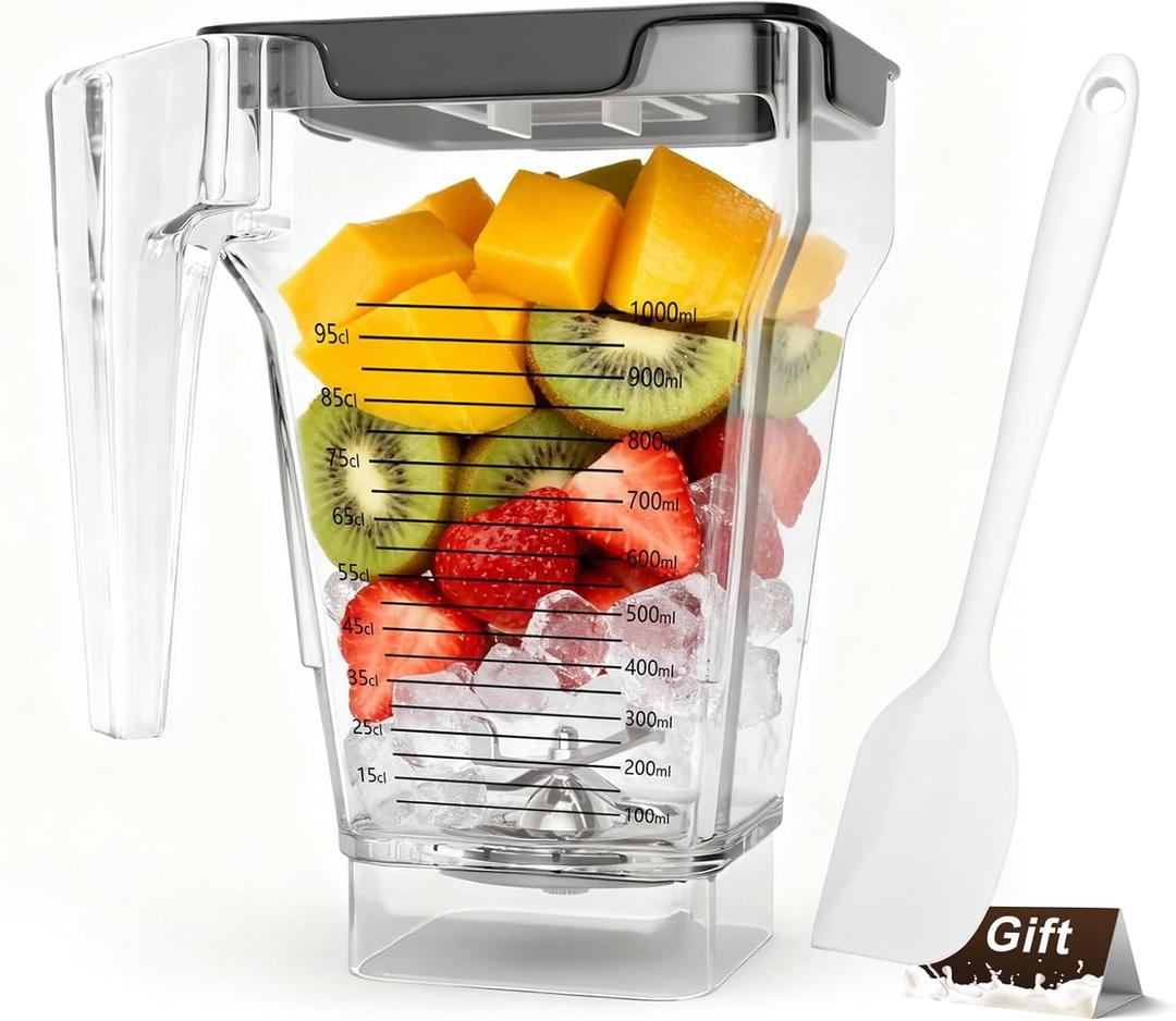 75 oz Blender Jar for Blendtec Four-sided Blender Pitcher Replacement Fits for Blend tec Blenders All Models - 32 oz Blending Capacity | Dual Stainless Blade