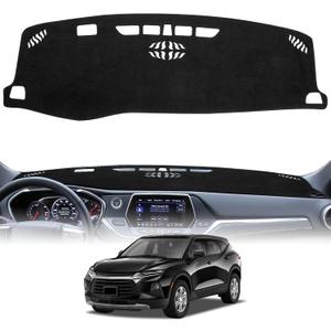 Dash Cover Mat Compatible with Chevy Blazer 2019 2020 2021 2022 2023 2024 2025 (Not fits for EV)Car Interior Dashboard Cover Mat Nonslip Dashmat Sunshade Glare UV Rays Protector Accessories Custom Fit