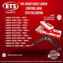 ETS 1Pc Front Right Lower Control Arm w Ball Joint Assembly RK80532 K80532 Fits 99 BMW 328i, 98-99 323i, 99 323iC, 98-99 323is, 96-98 BMW 328i