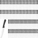 Zhehao 100 Pcs Steak Knives 8.39 Inches Rounded Serrated Steak Blade Knife Stainless Steel Round Tip Knife with Plastic Handle for Kitchen Butter Restaurant (Black)