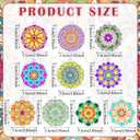 WinnerWhy 30 Sets Spring Mandala Suncatchers Crafts for Adults, Easter Holi DIY Stained Glass Art Kits Paint Your Own Window Ornaments for Mother's Day Party Birthday Activity Home Decor