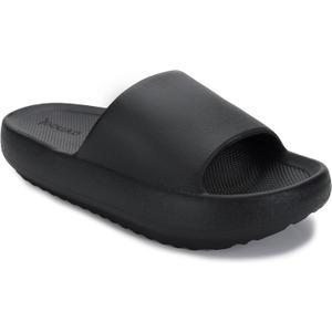 Joomra Arch Support Slides for Women and Men Recovery Sandals Plantar Fasciitis Slippers | Pain Relief Cushion Thick Sole (13.5-14.5 Women/11.5-12.5 Men, All Black With Arch Support)