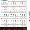 6 x Nalu Piano Keyboard Note Stickers with Large Bold Letters for 88/61/54/49/37 Keys, Removable Label for Starters and Kids, Future Musicians, Rainbow Colors, 1 Pack