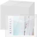 Zhehao 100 Pcs Clear Envelopes with Snap Button Closure A4 Letter Size Plastic Envelope Folder Poly Document File Folders for Home Office(Clear,Simple Style)