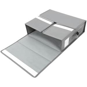 BESTYASH Foldable Bed Sheet Storage Bin Zipper Closure Lightweight Oxford Organizer Box for Bedding Blankets and Closet Use Compact and Portable Storage for Bedroom and Apartment