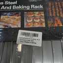 Cooling Racks for Cooking and Baking, Set of 2 Square Wire Racks Small Cookie Baking Rack 17 x 11 for Cooking Baking Roasting Grilling Drying, Oven & Dishwasher Safe 100%