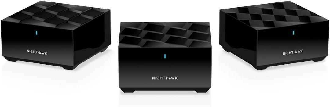 NETGEAR Nighthawk Advanced Whole Home Mesh WiFi 6 System (MK63S) with Free Armor Security  AX1800 Router with 2 Satellite Extenders, Coverage up to 4,500 sq. ft. and 25+ Devices