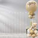 10 Sets Acrylic Balloon Stands for Table Centerpieces, 31.5 Inch Balloon Holder Sticks with Base, Table Top Balloon Stand Kit for Baby Shower Birthday Graduation Wedding Party Decorations