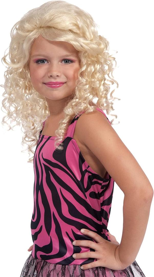 Forum Novelties Child's Blonde 80's Pop Star Wig 14"