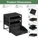 BOLUO Closet Drawers Black 3 Drawer Dresser for Closet Organizers and Storage Bedroom Dorm Modern
