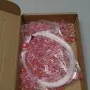 Boao 15 Pcs Crystal Snowflake Ornaments for Winter Valentine Acrylic Snowflake Wonderland Decorations for Party Favor Celebration(Light Pink)