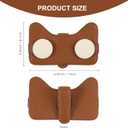 COOLYOUTH Sunglass Holder for Car Accessories Magnetic Leather Sunglasses Holder for Car Visor Double Position Clip,Brown, 1