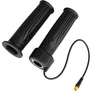 Full Twist Throttle Grip for Electric Bike 12V72V, 3-Pin Waterproof Universal Ebike Throttle, Fits 22.2mm Handlebar for E-Bike, Scooter, Trike