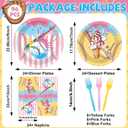 96PCS Ice Cream Drip Baseball Birthday Party Paper Plates and Napkins Set Sport Party Paper Plates Baseball Ice Cream Disposable Tableware Parties Set for Kids Decorations