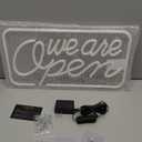 Neon We Are Open Signs for Business, 16.5''x 9'' Open Sign LED, Super Bright & Easy to Spot Open Neon Sign(Pink&Blue&Yello), with ON/OFF Switch & Adapter, Ideal for Window, Party, Wall, Bars, Coffee