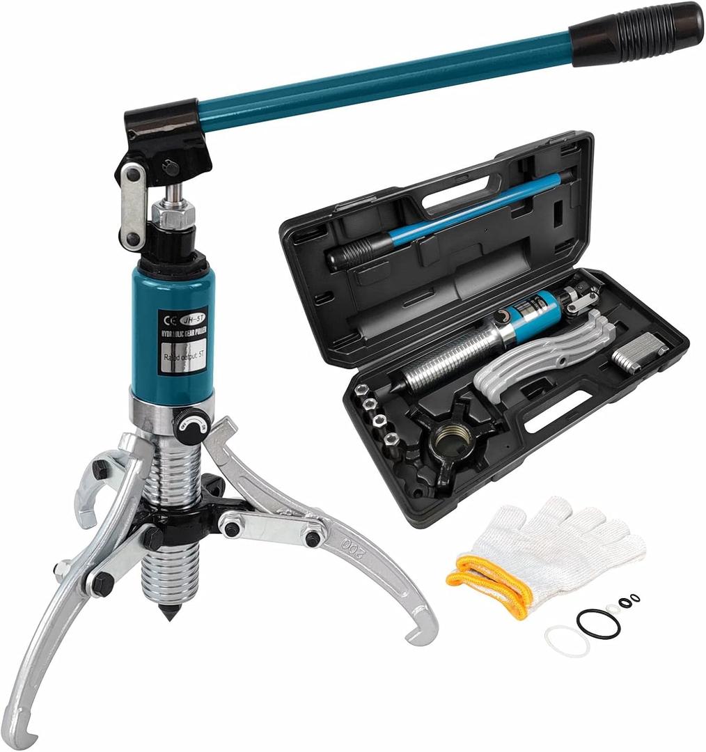 5 Ton Hydraulic Gear Puller Wheel Bearing Pulling Separator 3 in 1 Pump Oil Tube Drawing Machine M/Case