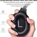 TOZO Hybrid Active Noise Cancelling Headphones, Wireless Over Ear Bluetooth Headset, 60H Playtime, Hi-Res Audio Custom EQ via App Deep Bass Comfort Fit Ear Cups, for Home Office Travel