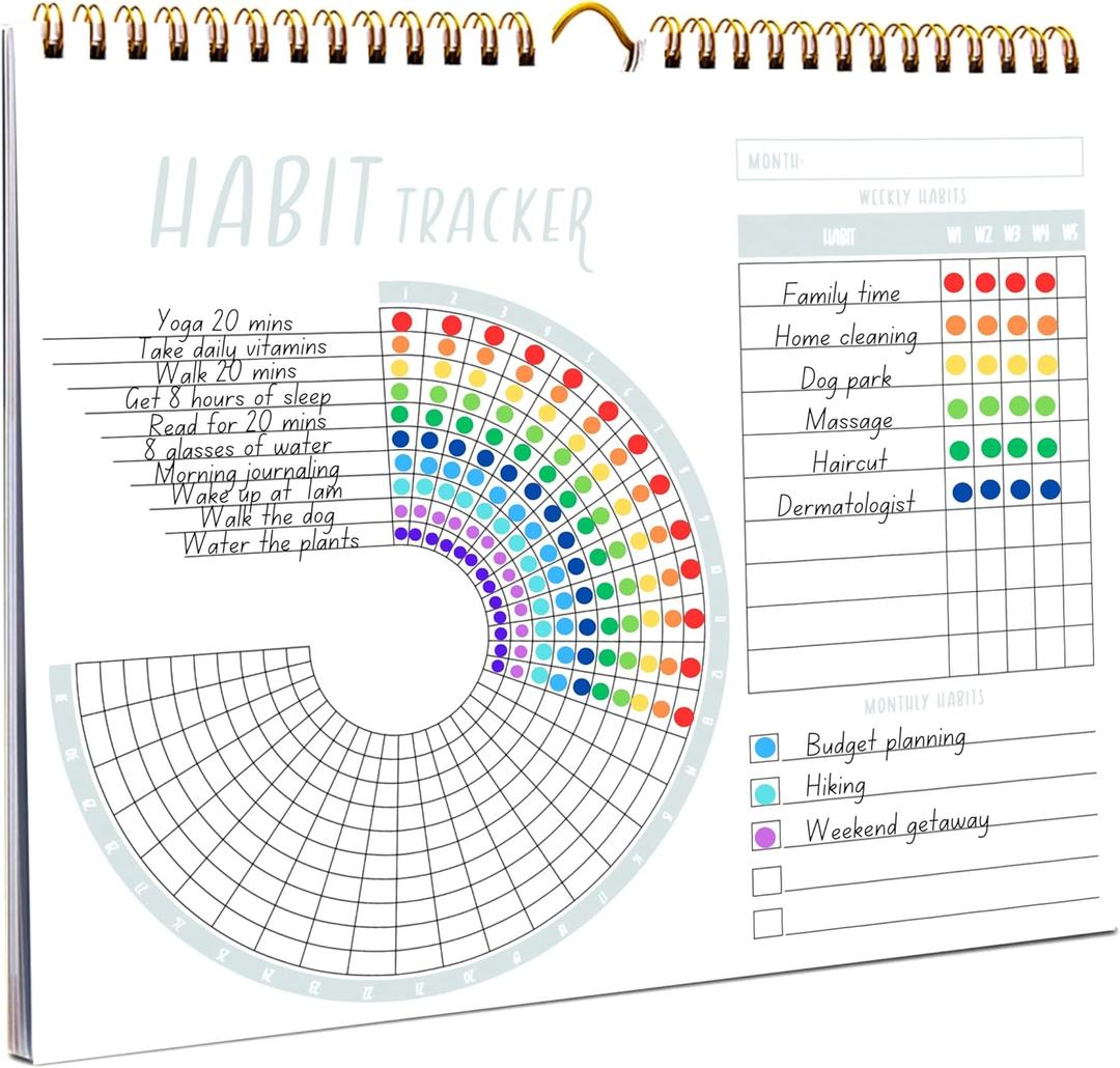 Lamare Habit Tracker Calendar  Premium Daily Habit Tracker Journal and Goal Board, Workout Motivation & Productivity Tool