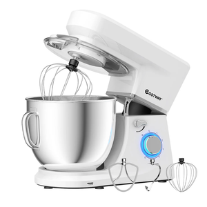 Tilt-Head 7.5 qt Stand Mixer, White with Dough Hook, Whisk, Beater