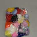 Halloscume 36 Small Faux Fur Pom Pom for Hat DIY Faux Fur Fluffy Pompom Balls, Includes 24 Pcs 2.4 in and 12 Pcs 3.9 in Pompoms for Hats Beanie Shoes Scarves Gloves Bags Accessories(Light Color) (rainbow)